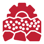 Abstract gear and rock illustration